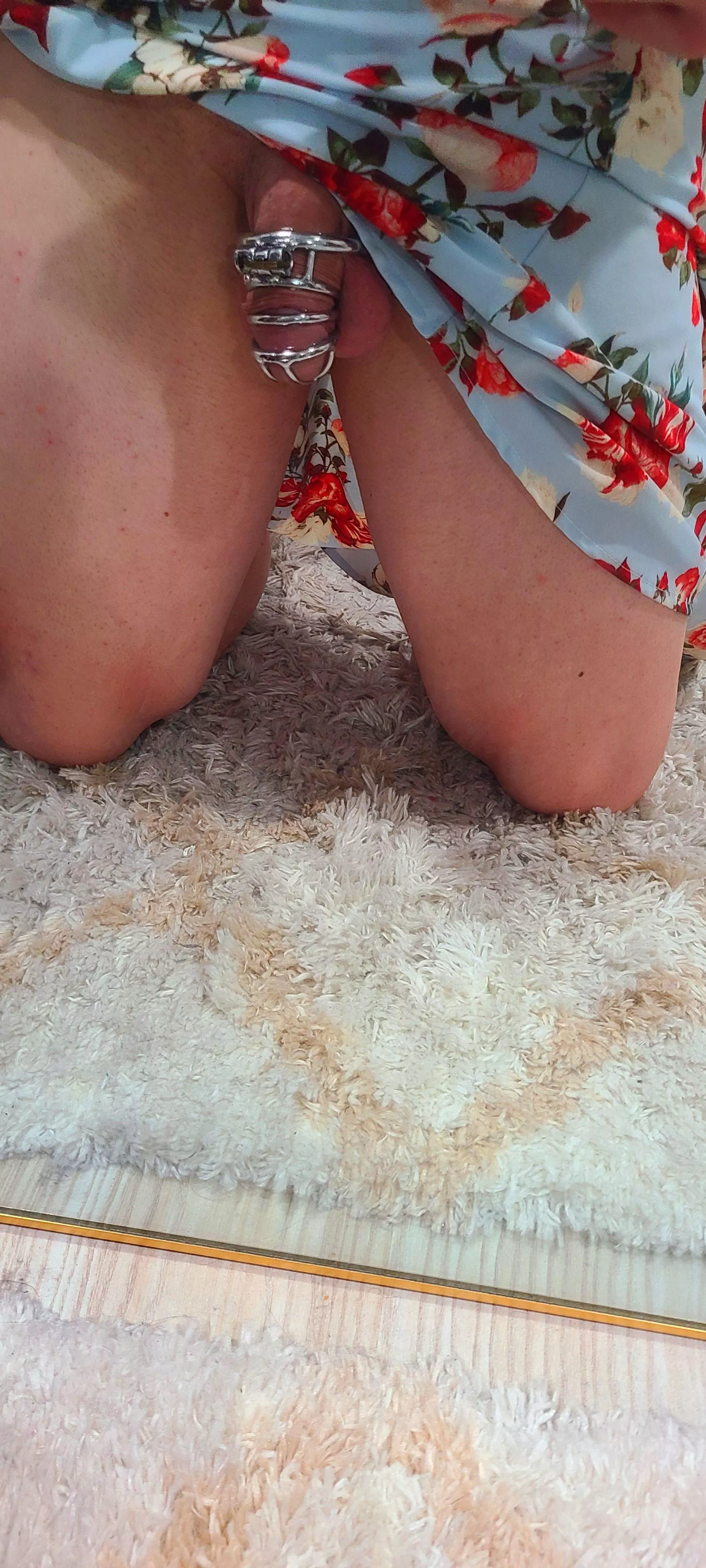 Being locked by the right person will warm your entire soul 🥰💖. Caged and denial and completely content.