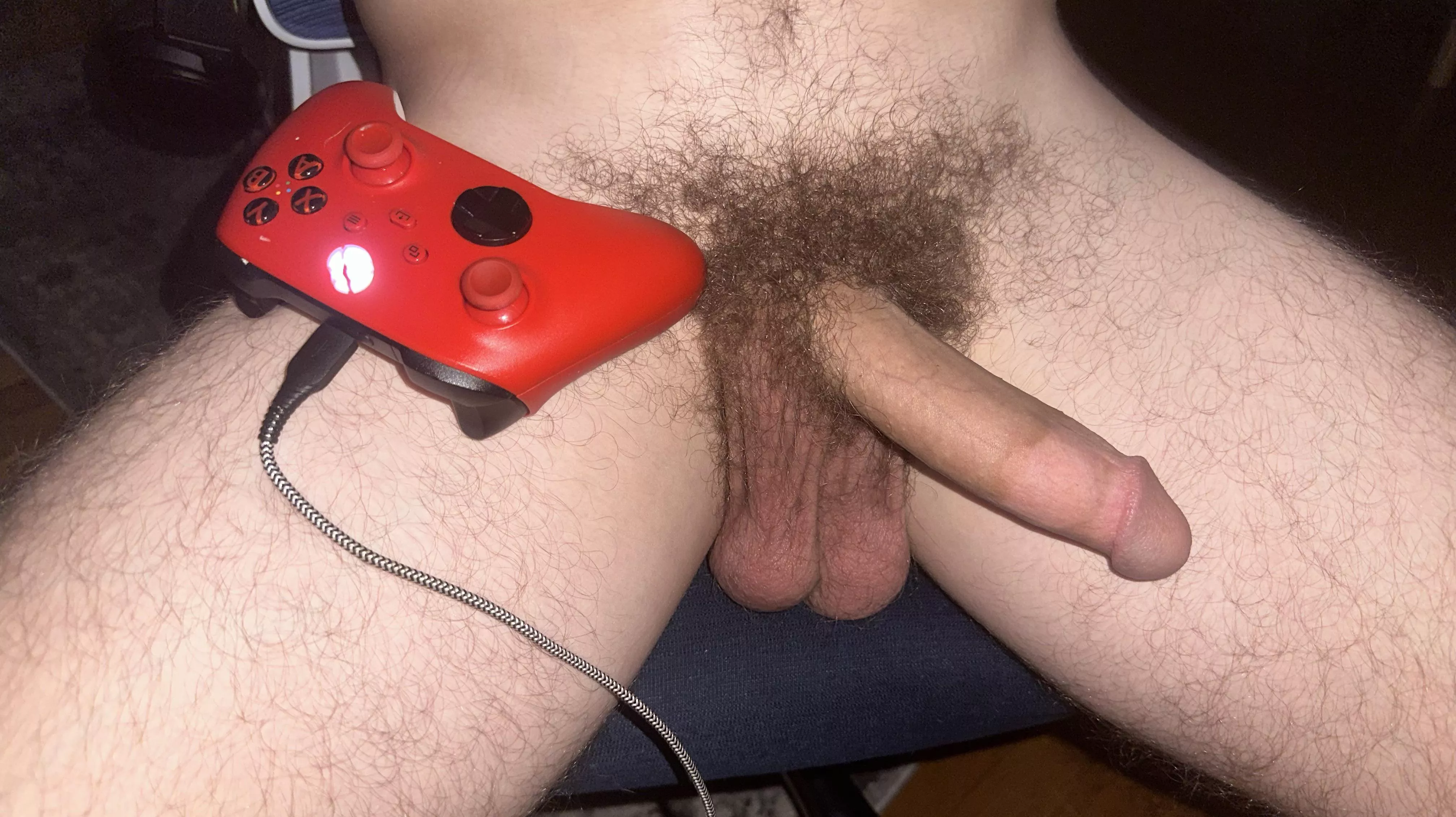 Got hard while playing Xbox… help me out?