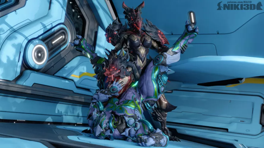 [Voruna + Hildryn] Voruna Asserting Her Dominance [Niki3d)