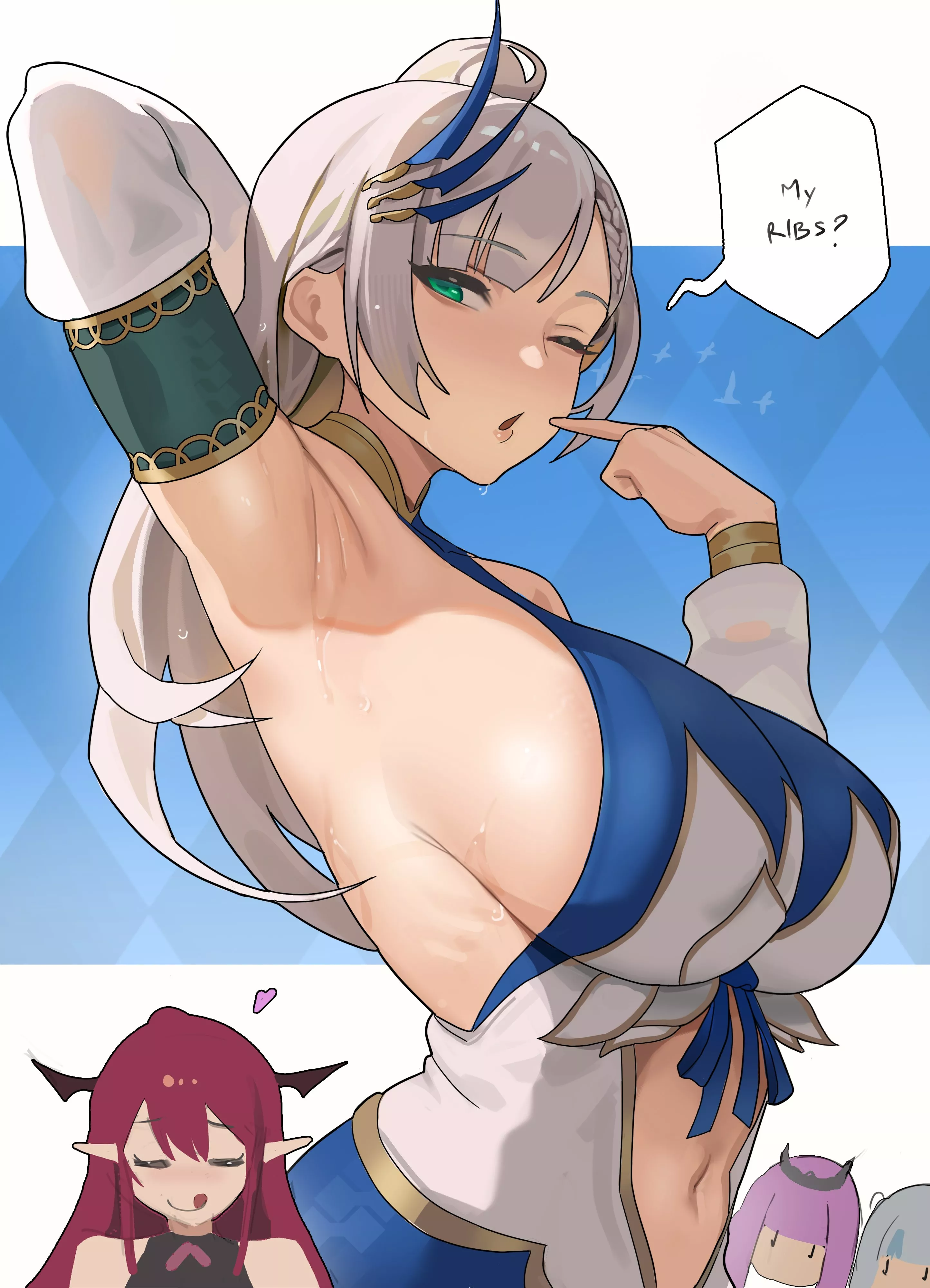Armpit with a side of boobs (@saire00)
