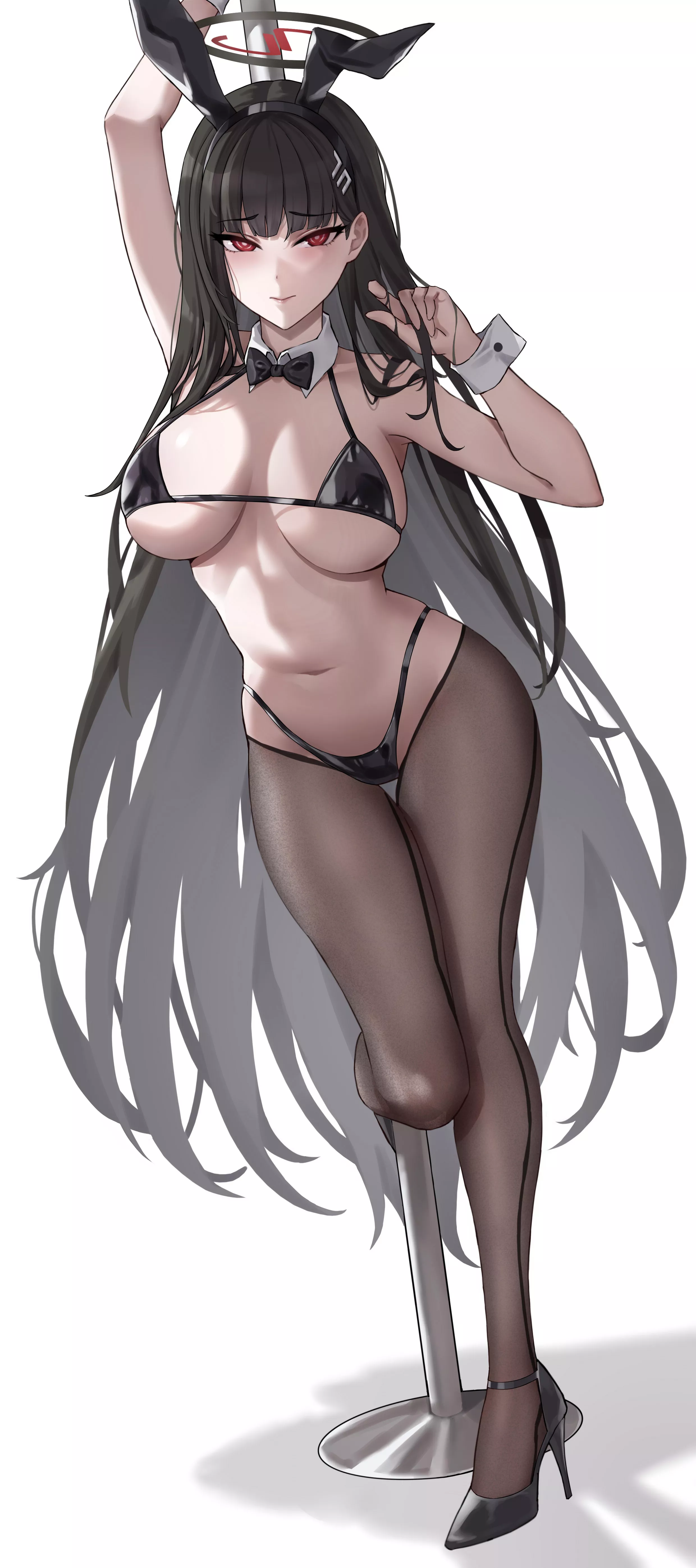 Black bikini and stockings [Blue Archive]