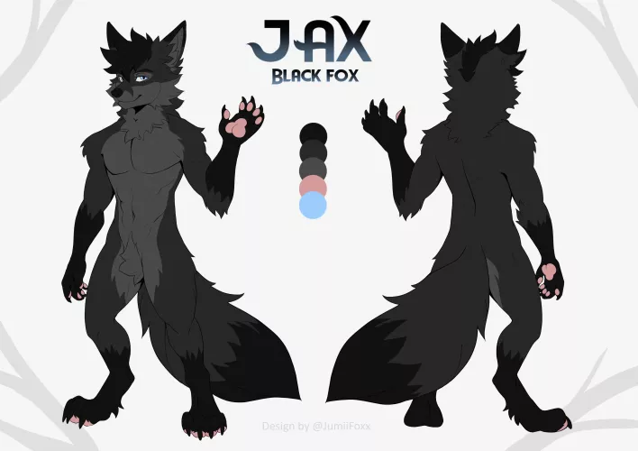 Fox Character Sheet commission for @Jax_TheFox on Twitter 💙🦊
