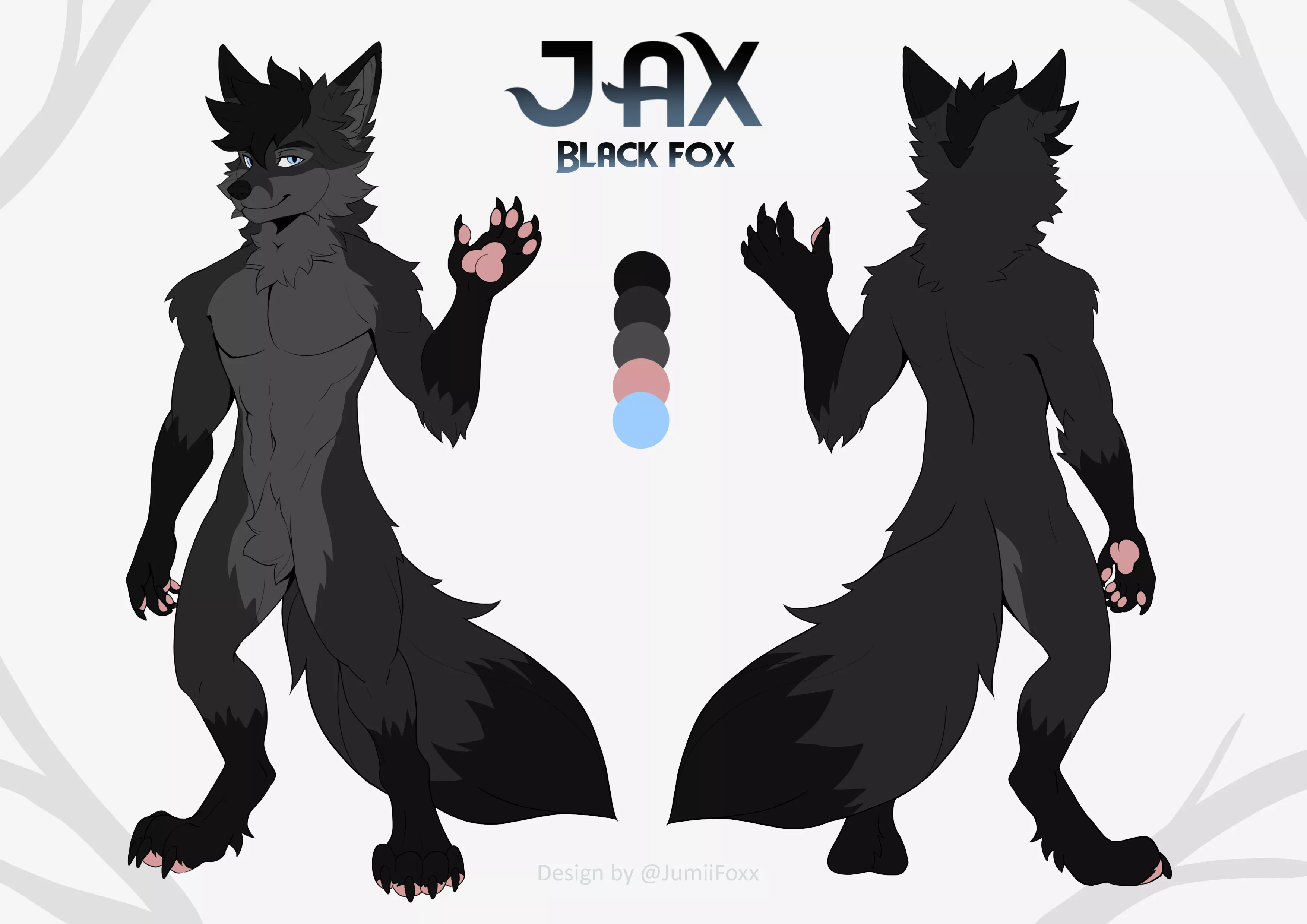 Fox Character Sheet commission for @Jax_TheFox on Twitter 💙🦊