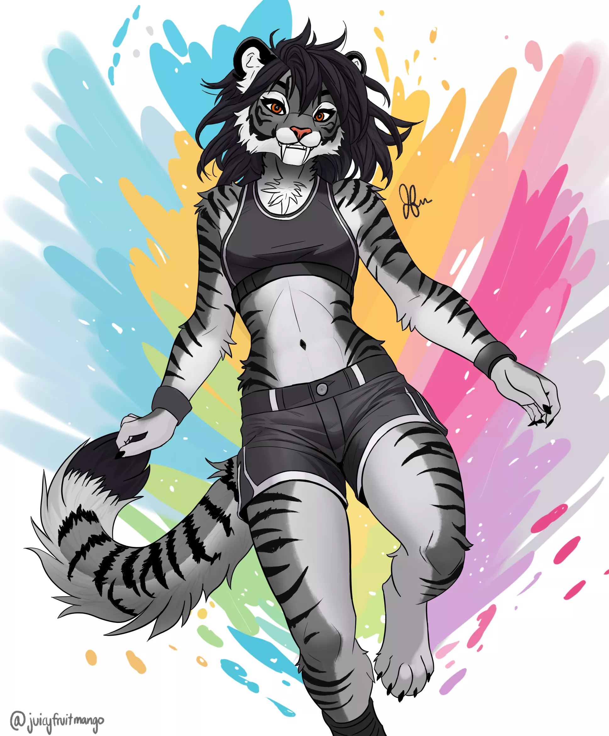 I drew my OC Eden!!! (Follow me on twitter at @juicyfruitmango!!)