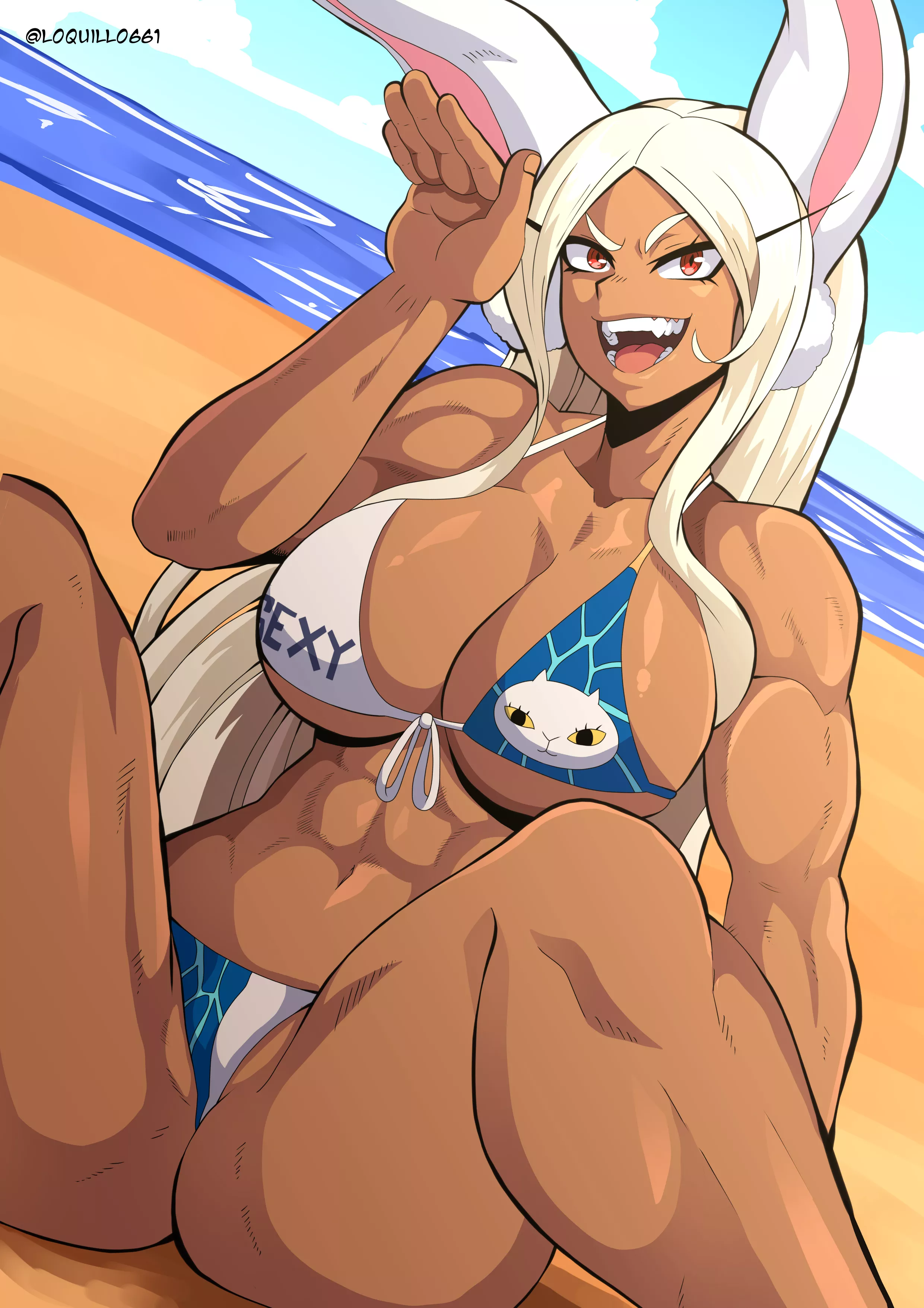 Mirko wearing Nami's bikini (loquillo66)