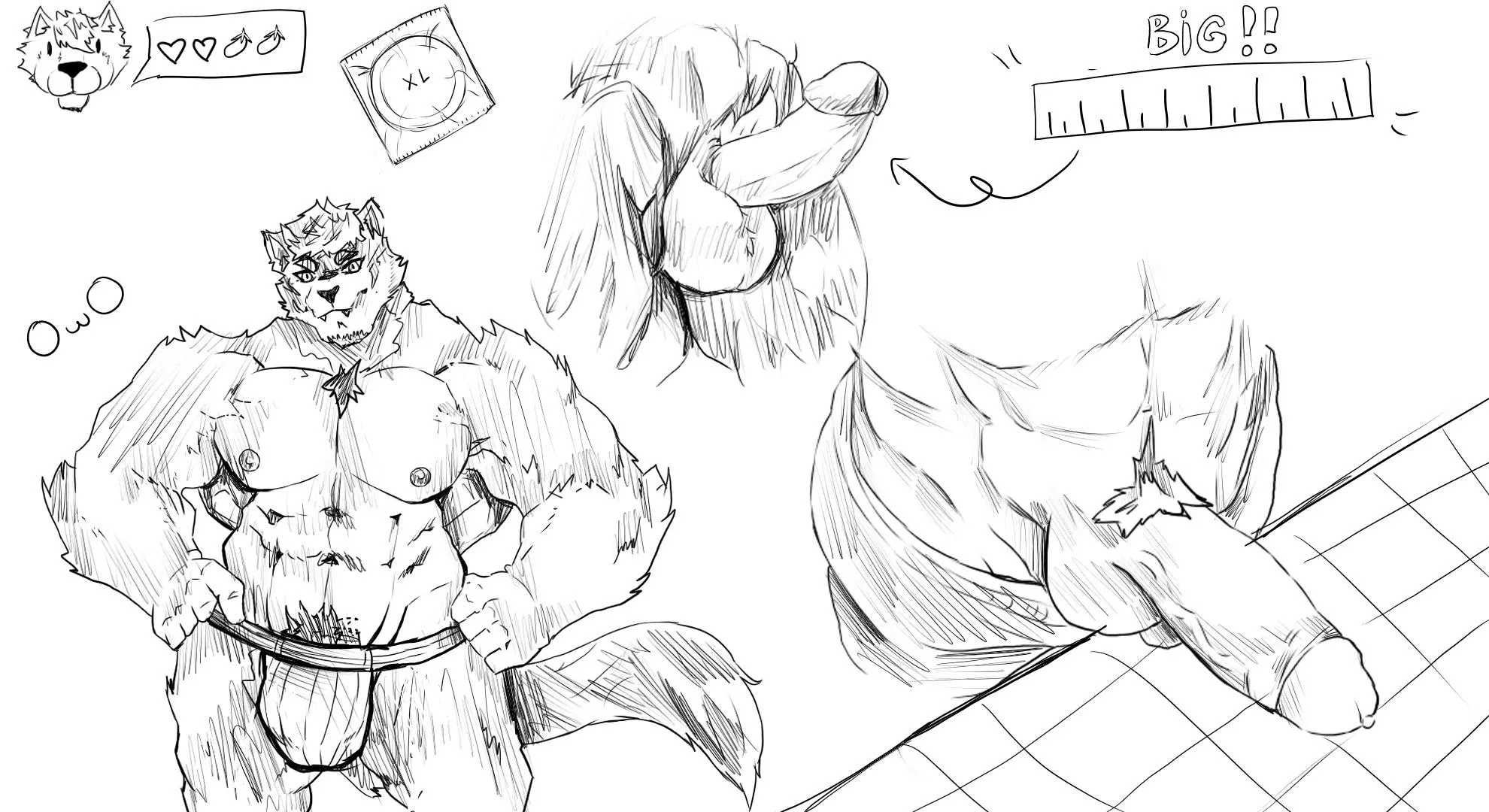 Sketches done by me but not my oc