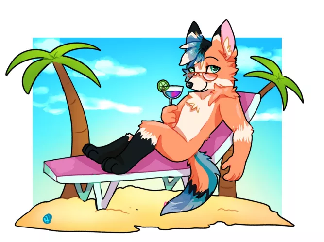 Soaking in the summer (art by @loveiock_)