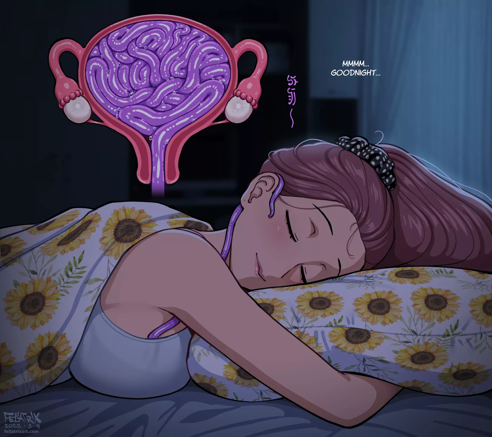 Tentacles inside uterus (fellatrix)