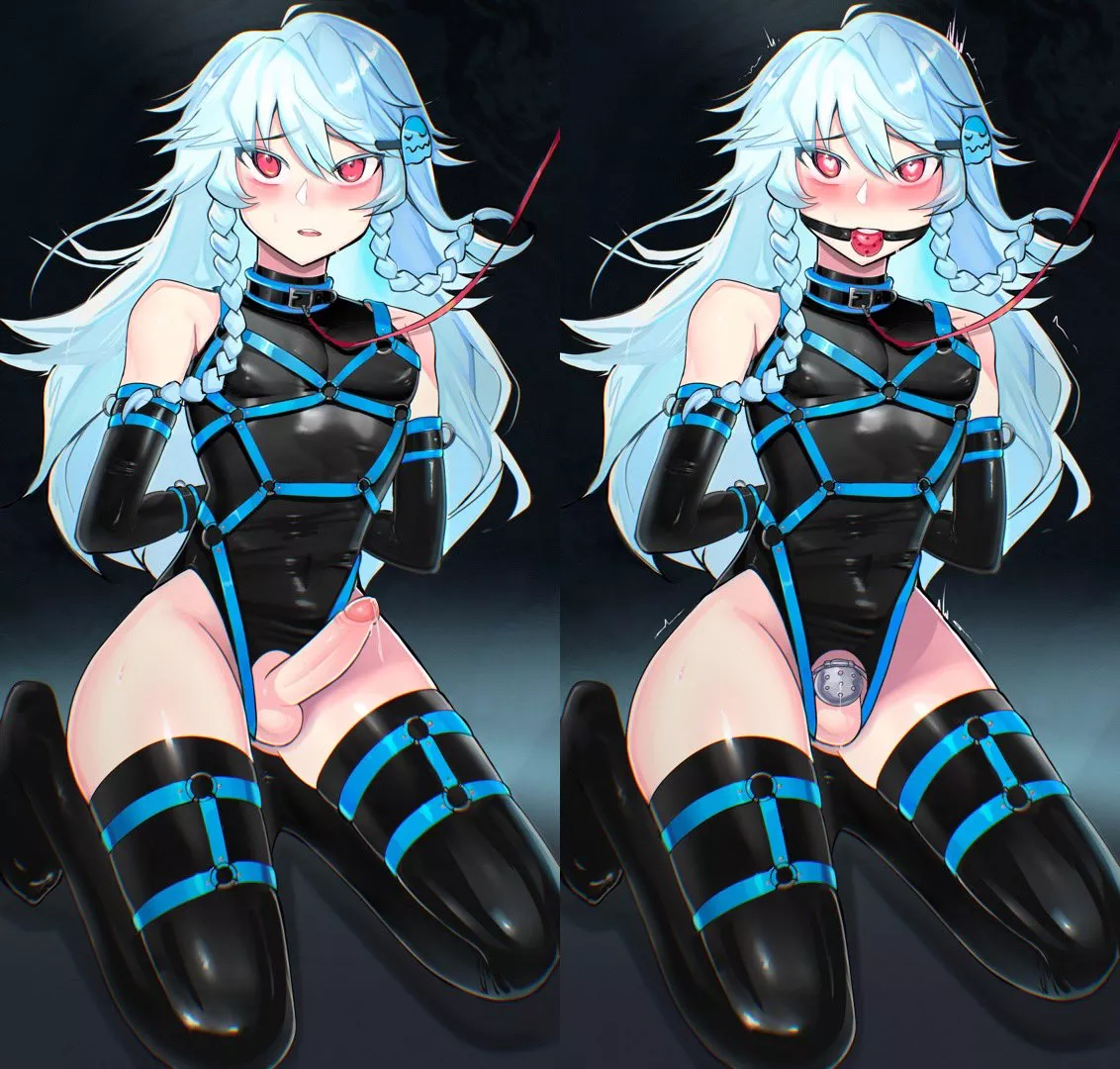 Tied up ghost boi enjoys being locked up [LuzonFA]