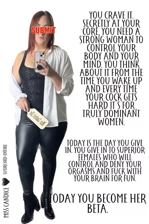 Today is the day you become who you were always meant to be….Hers.