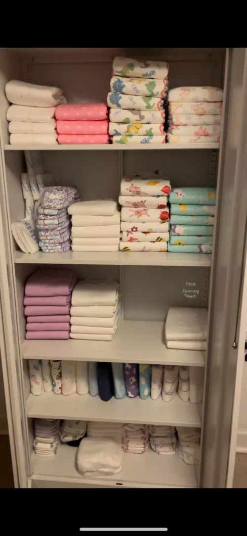 Current stash pic! Just put this storage cabinet together all by myself :)