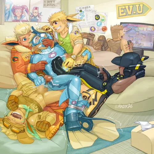 Daily life in the Eevee Boys' Dormitory Room (@rayx26)