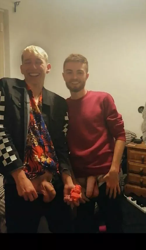 Me and my mate showing our cocks off at my bday party (we both posted this)who's do u prefer 😈