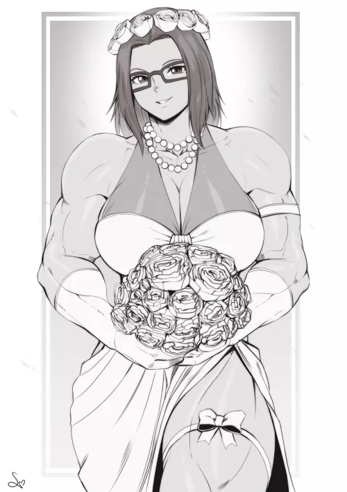 Muscular bride [Artist: SpeedL00ver]