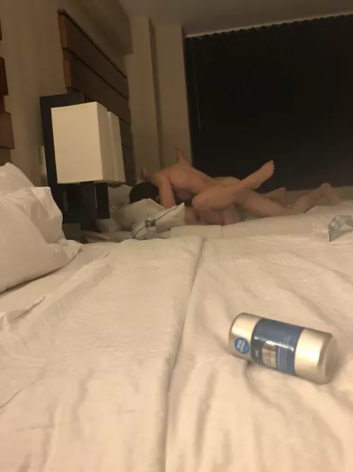 Nothing feels better than having him slide deep in me while hubby jerks off to us