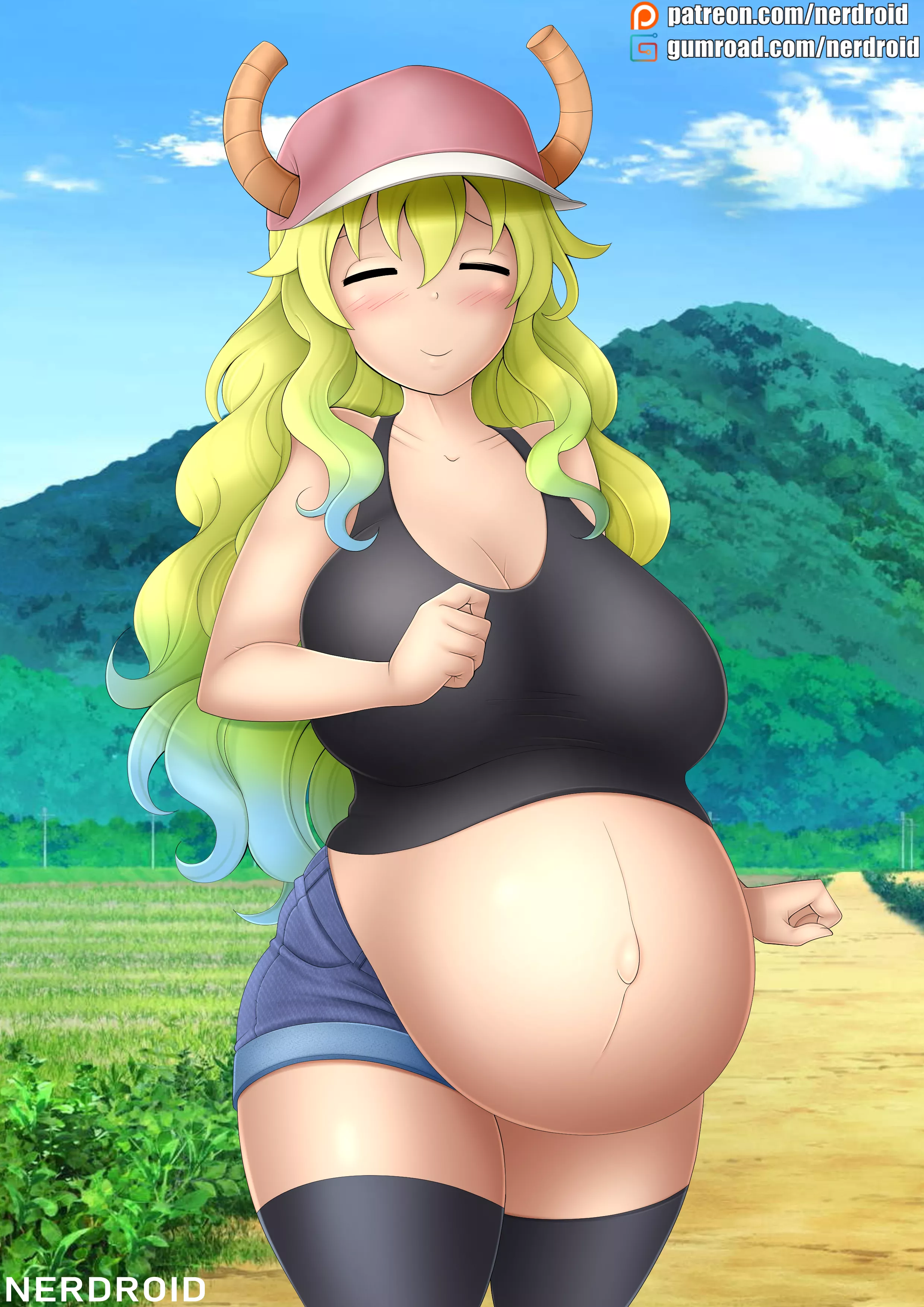Pregnant Lucoa from Dragon Maid (NerDroid)