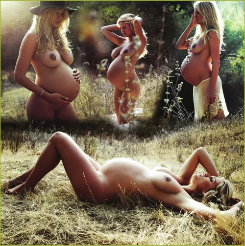 A soon-to-be mother in mother nature