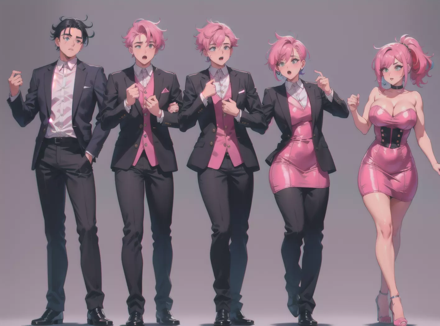 Businessman to Bimbo - Transformation Sequence (givingbadpeoplegood) [Commission]