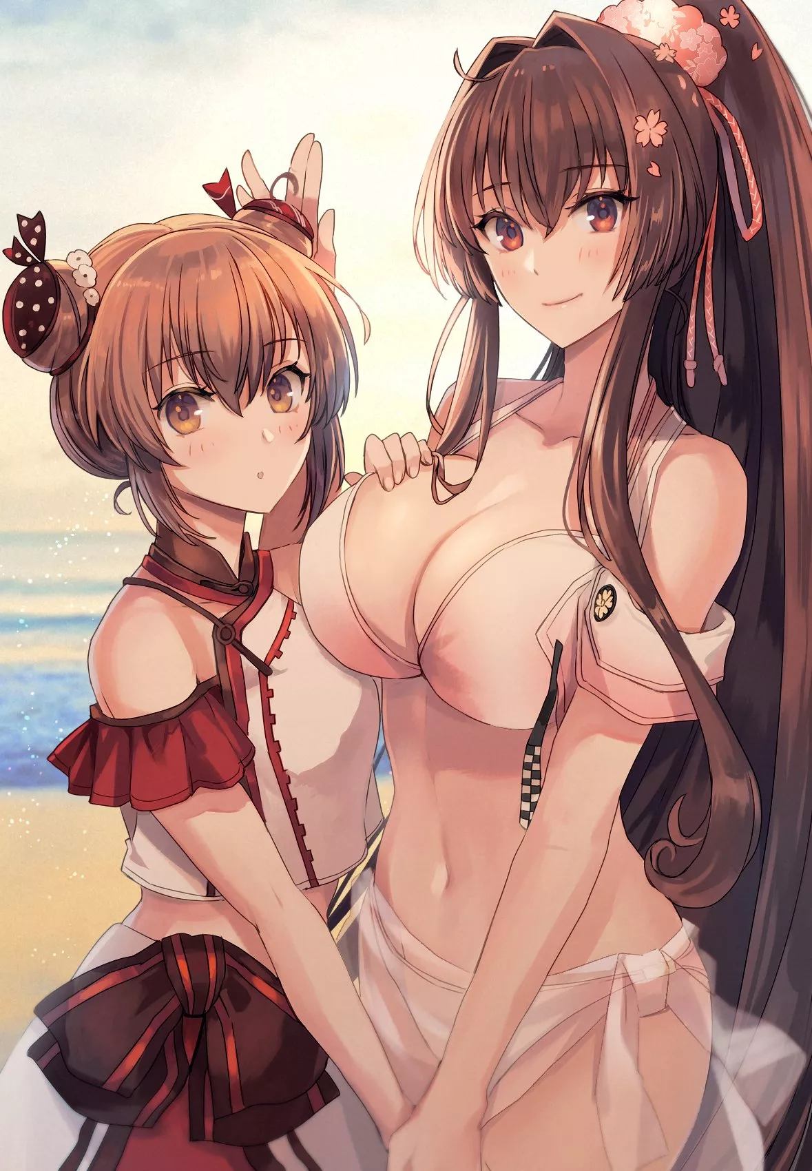 Tan Yang and Yamato are having fun at the beach [Kancolle]