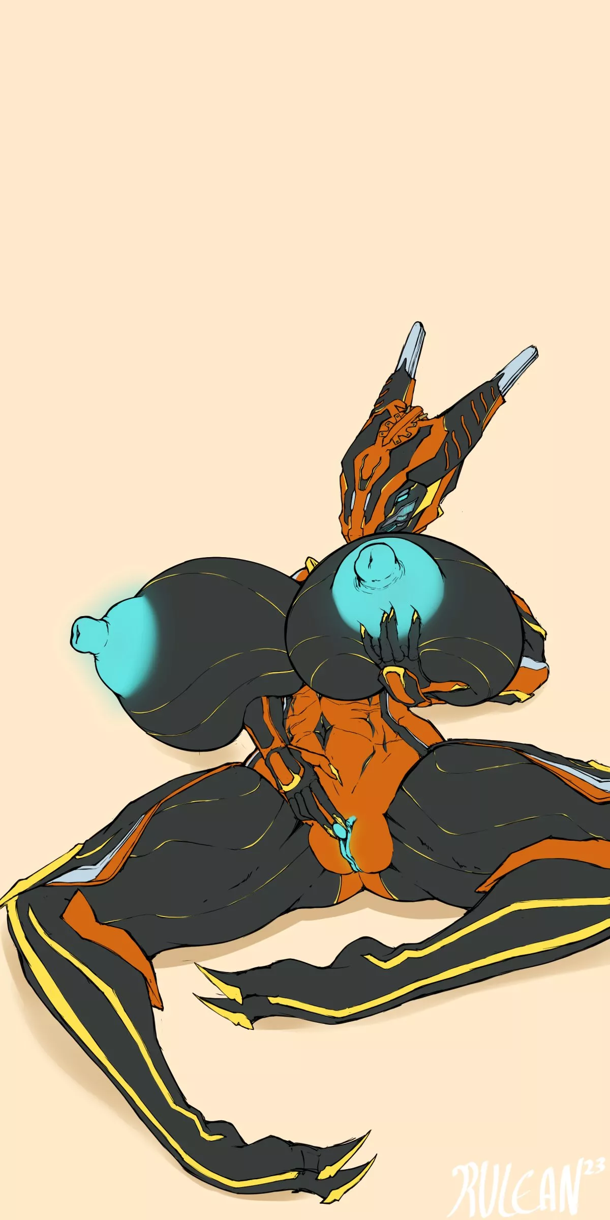 [Valkyr] Pleasuring Herself (Ruleanart)