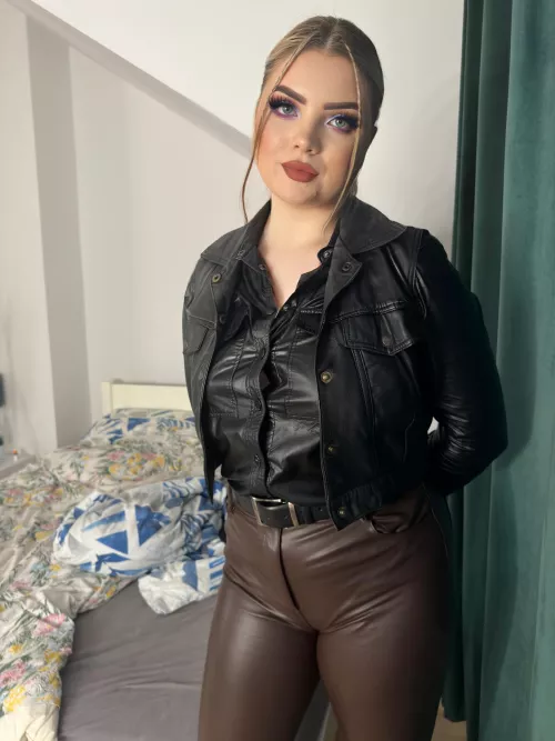 I love leather clothes even if it's summer