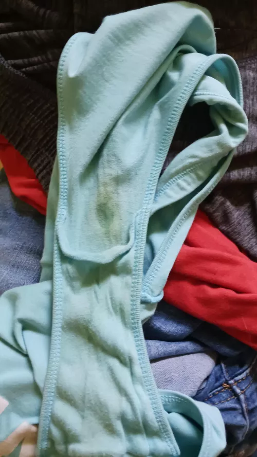 Just took off smell incredible little wet spot