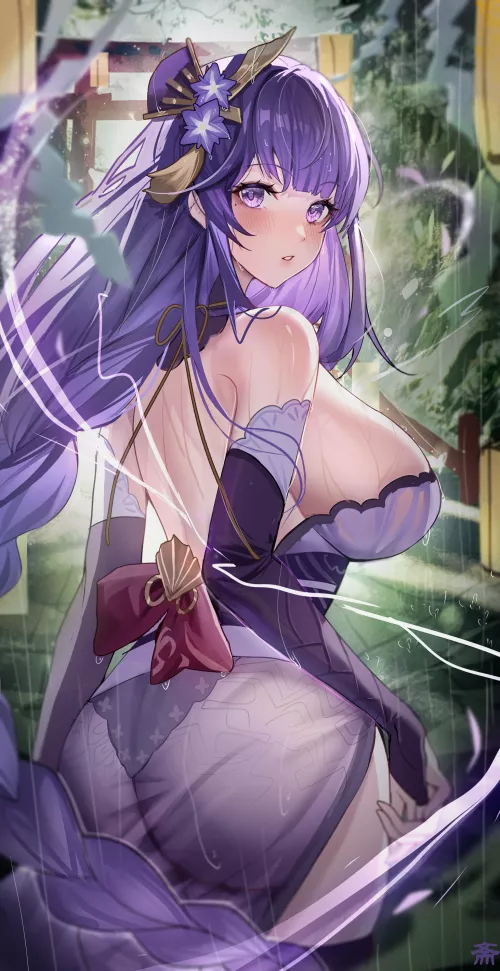 Raiden during the downpour (szmmm303) [Genshin Impact]