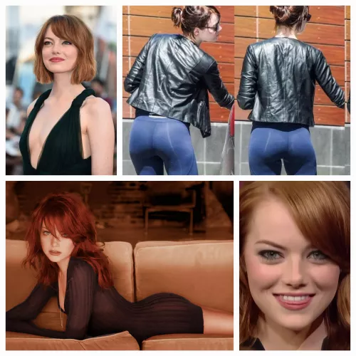 Emma Stones pretty face and tight body have me feeling so naughty, pets get bi for her until I'm filled with cum