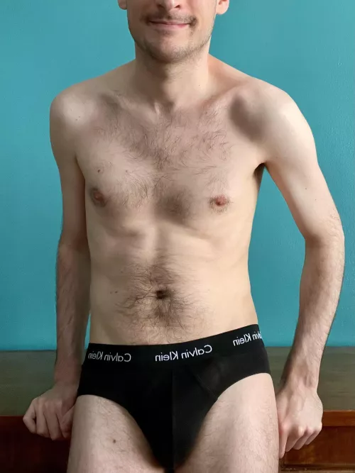 Enjoying a lazy Sunday in my briefs