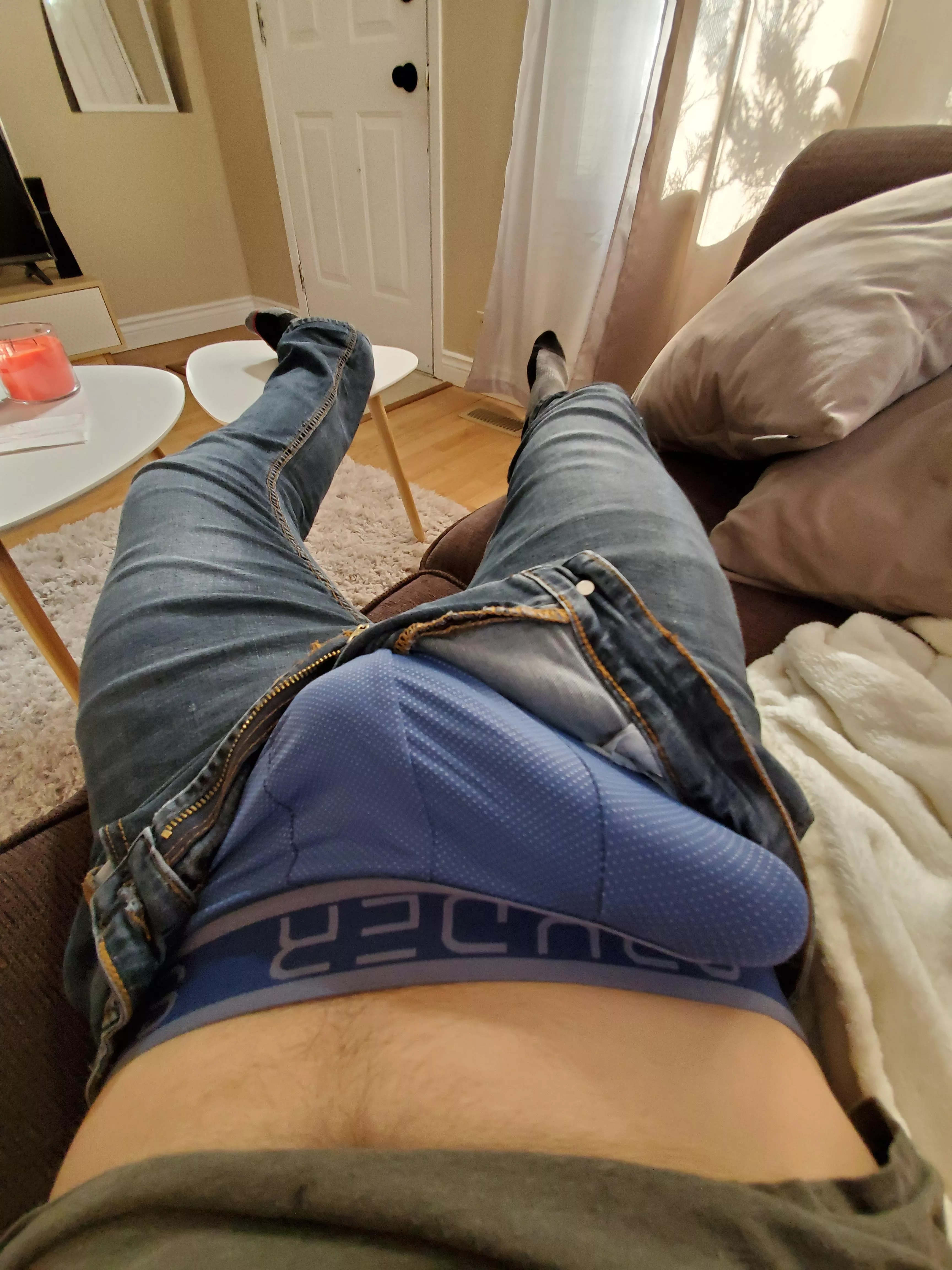 I couldn't button them back up if I tried.