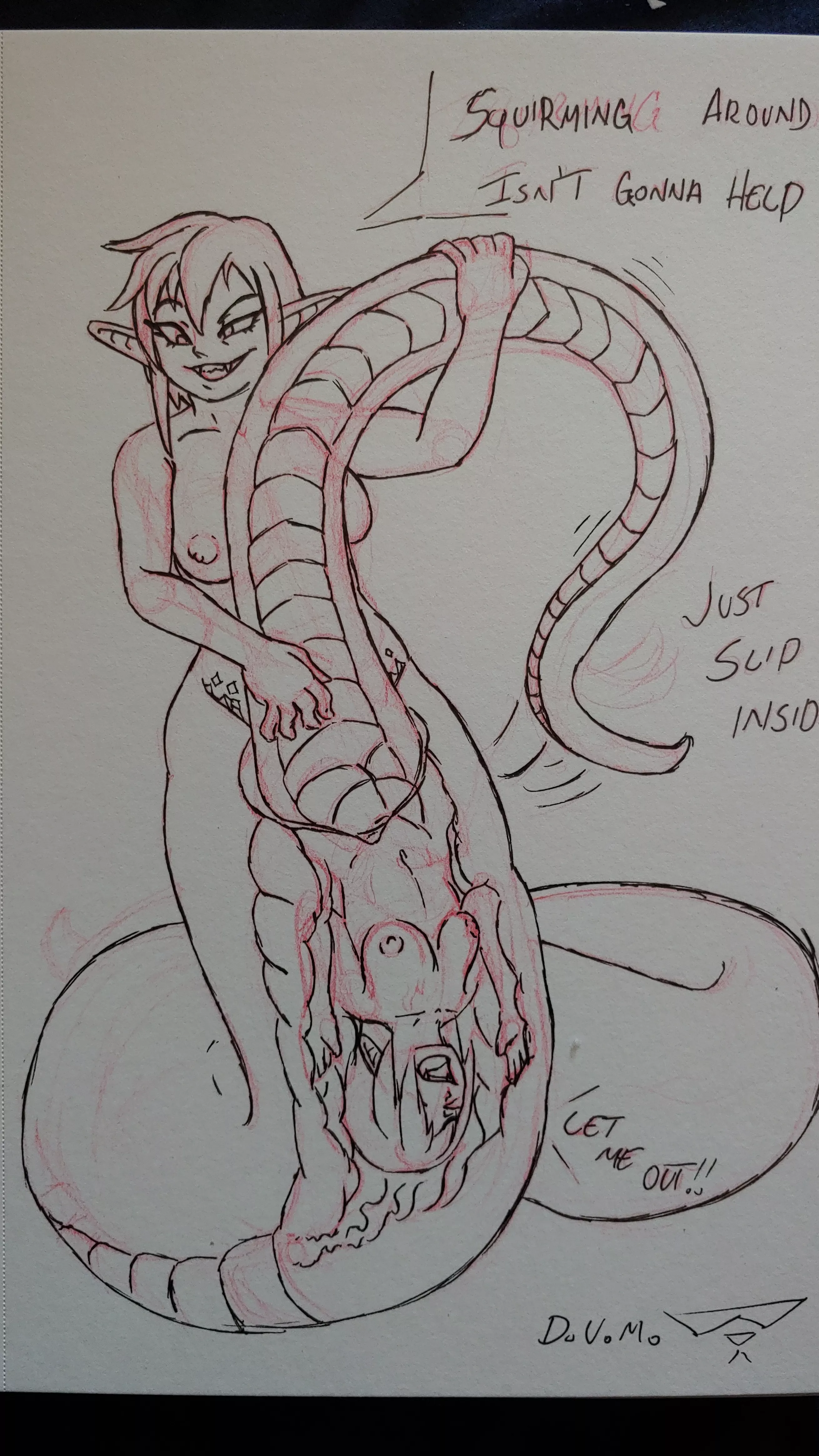{Image} lamia eats Lamia (Art by me)