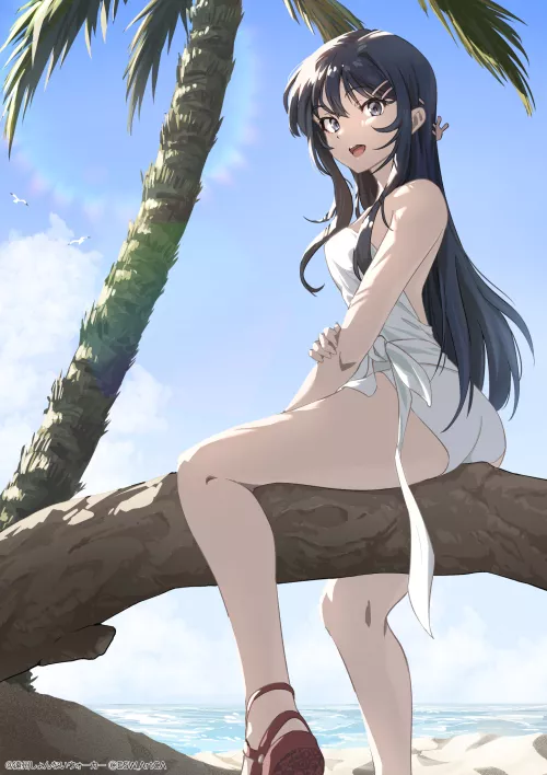 Mai sitting on a tree [Seishun Buta Yarou]