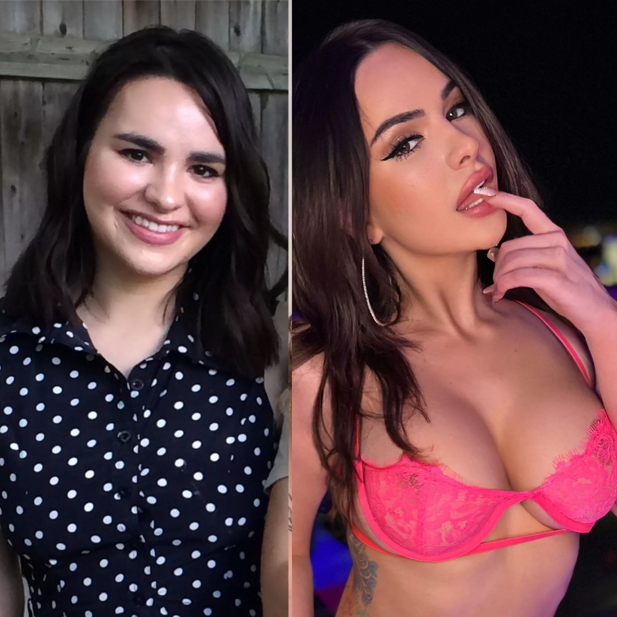 My bimbo journey so far! I’ve lost weight, got my tits done, fillers, and it’s all still the beginning! Can’t wait to progress even more into the bimbo doll I’ve always dreamed of being! 🩷