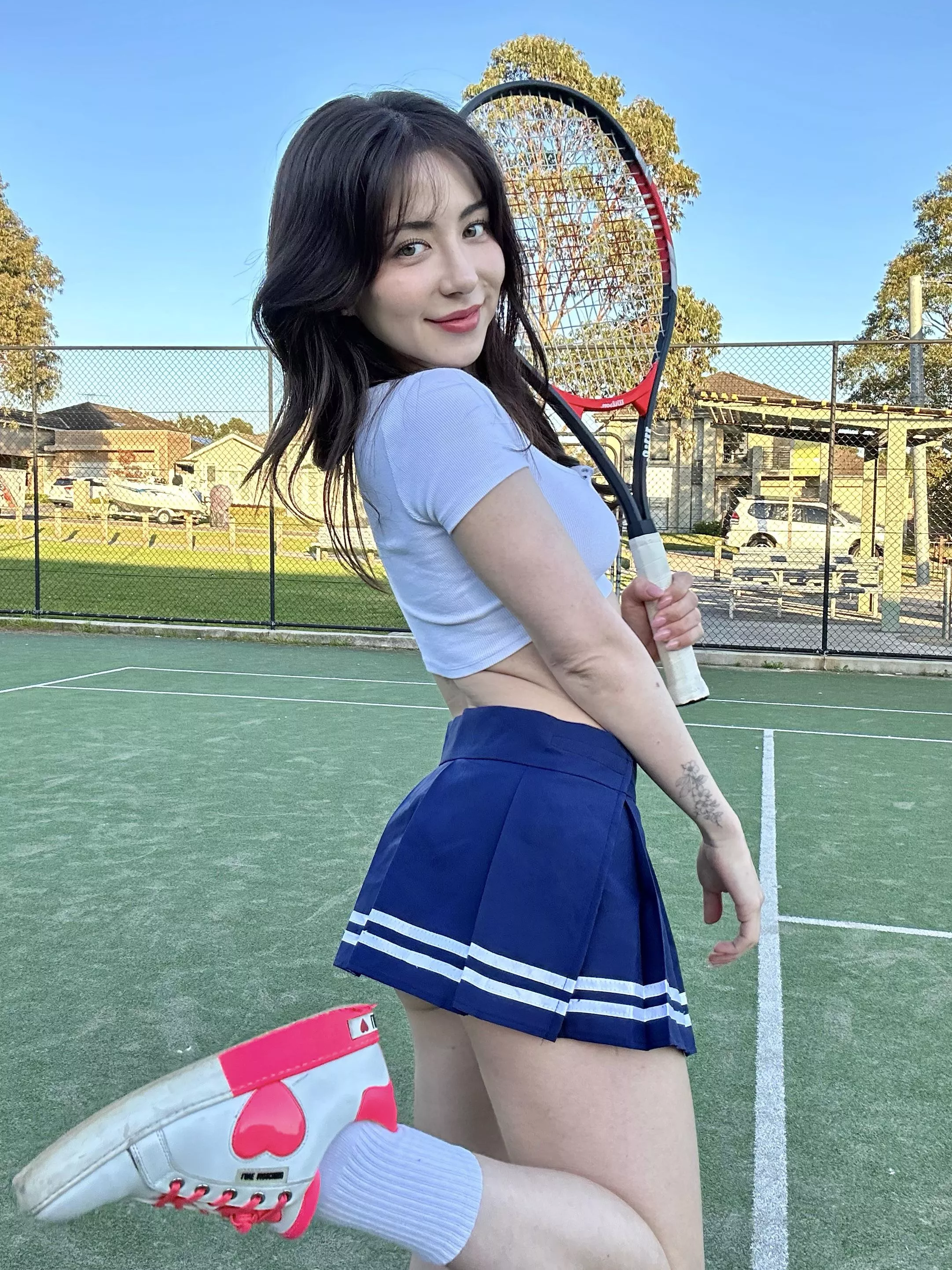 My friend told me not to wear this to my first tennis lesson. I’m so glad I didn’t listen lol ;)