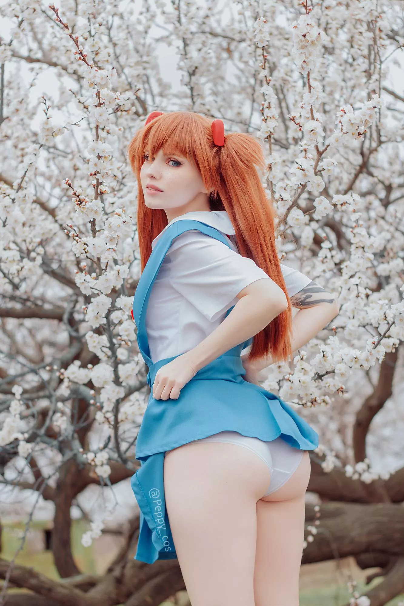 Asuka Langley in blooming garden by Peppy_cos