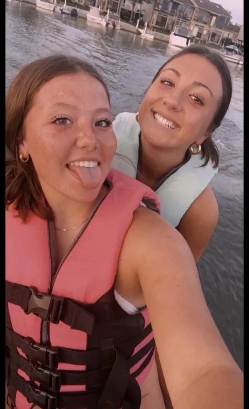 Brunette Babes on the Water
