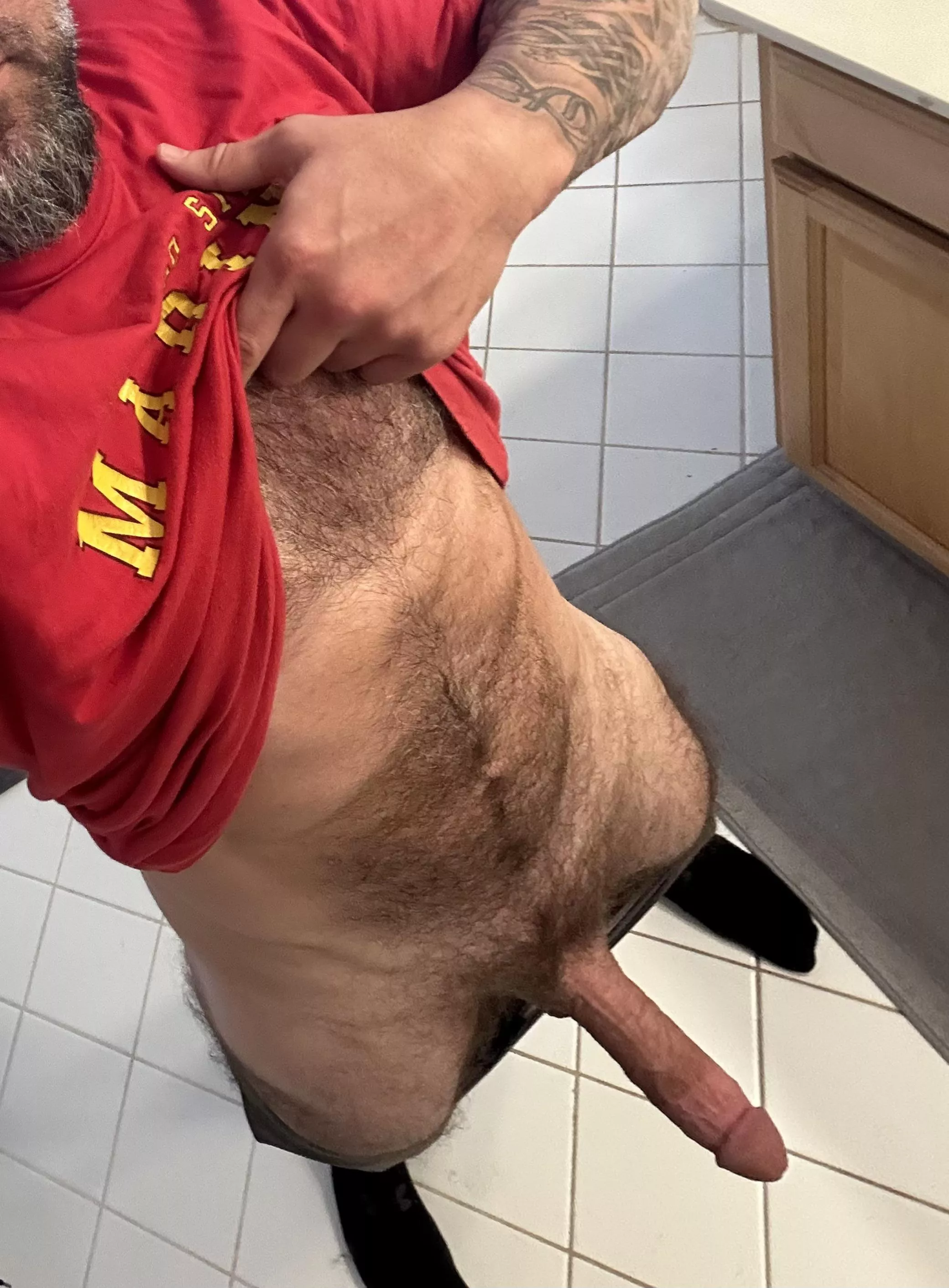 Have you ever spied on your best friends (46)yr old Dad as he showered?