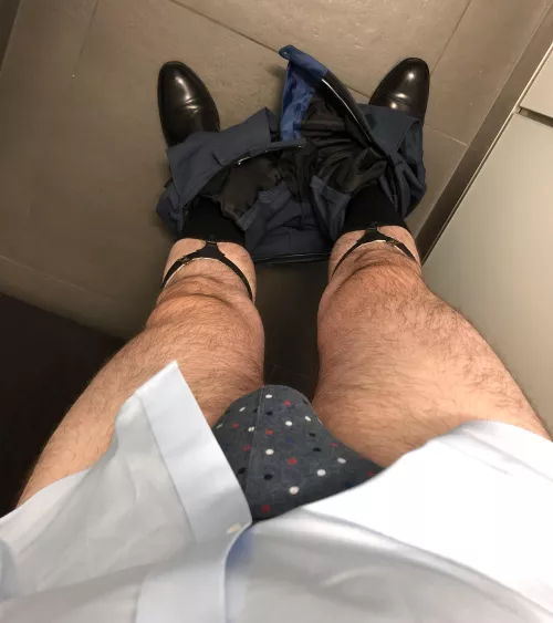 I didn’t take this today but it’s worth posting to get your opinions on sock garters and polka-dot briefs (42)