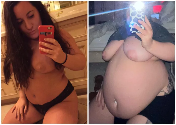 I look like I swallowed a beach ball