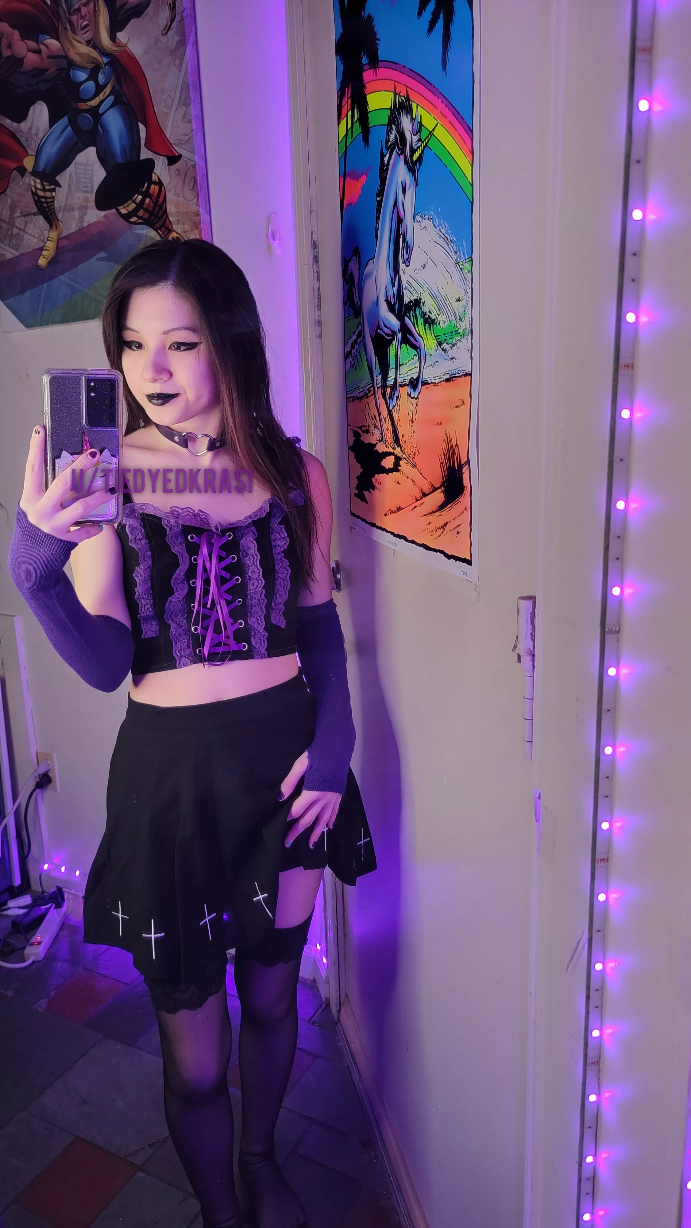 My frilly purple and black alternative outfit ZR