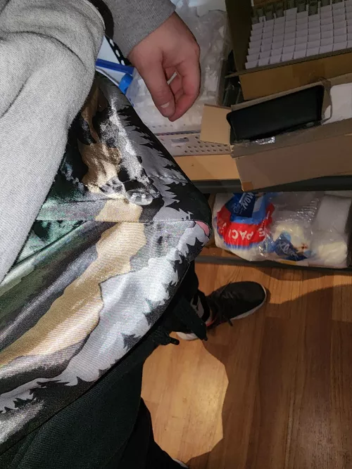 Teasing myself in satins at work 🥵