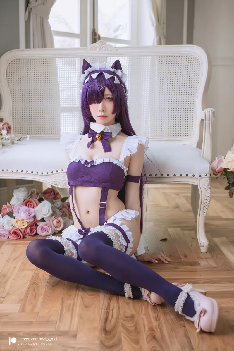 neko maid cosplay by meimei