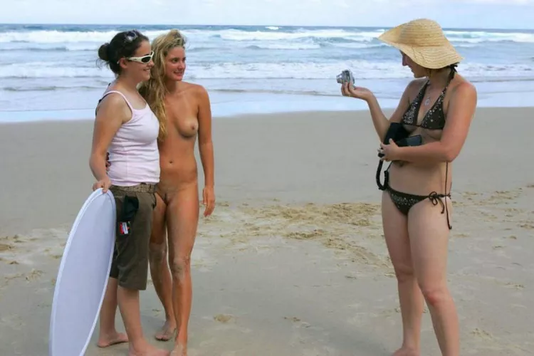 Posing with a Nude Girl