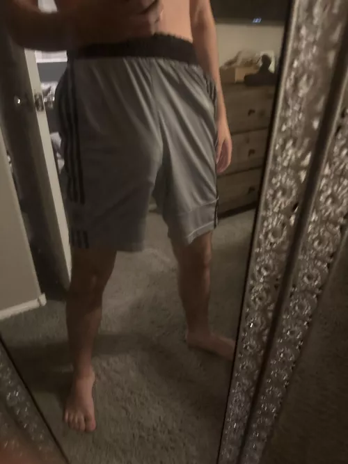 Should I be embarrassed to wear these in public ? Serious question… It’s looks like I have a boner or something however it’s my balls they tend to push my penis outwards.