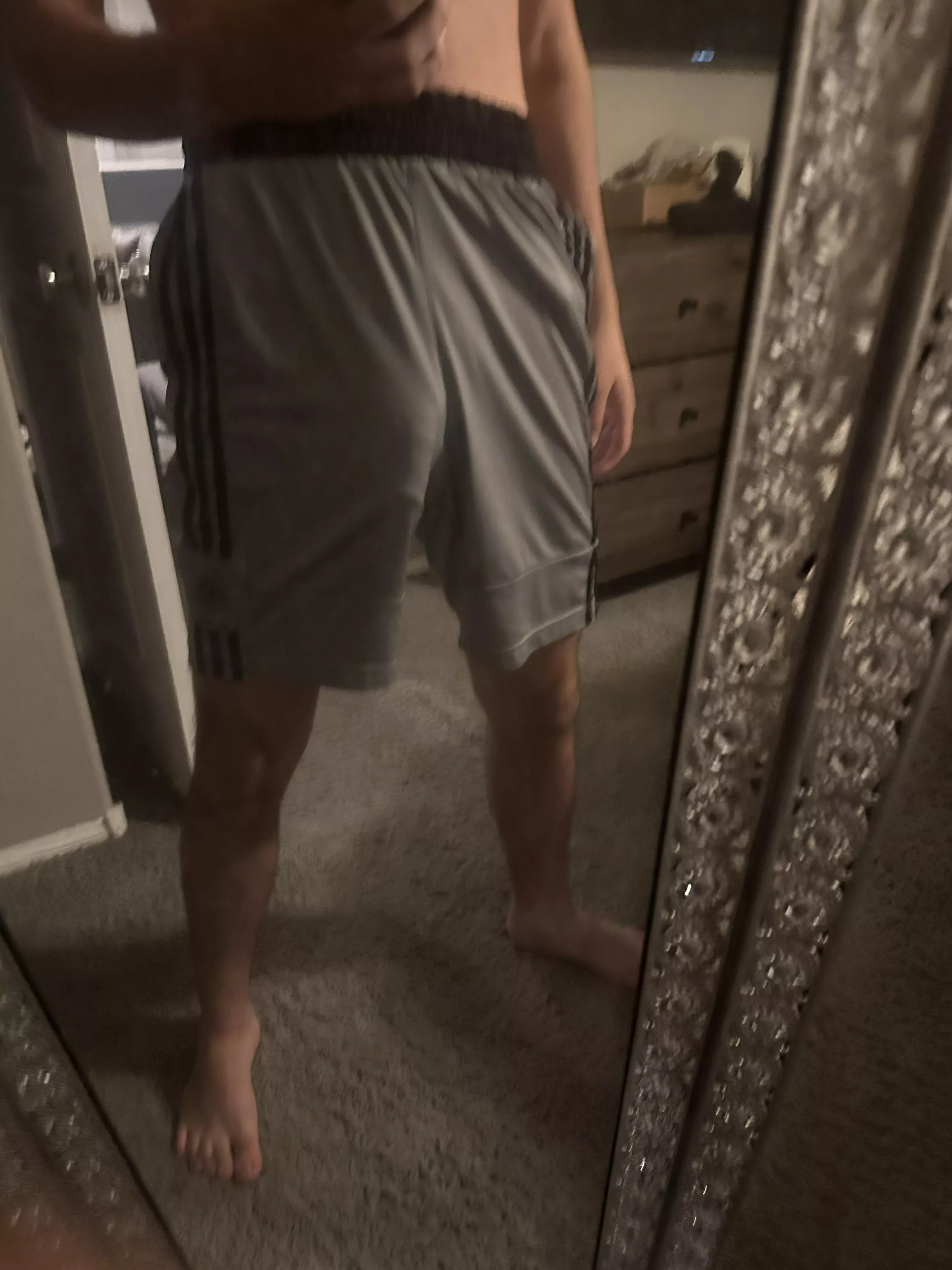 Should I be embarrassed to wear these in public ? Serious question… It’s looks like I have a boner or something however it’s my balls they tend to push my penis outwards.