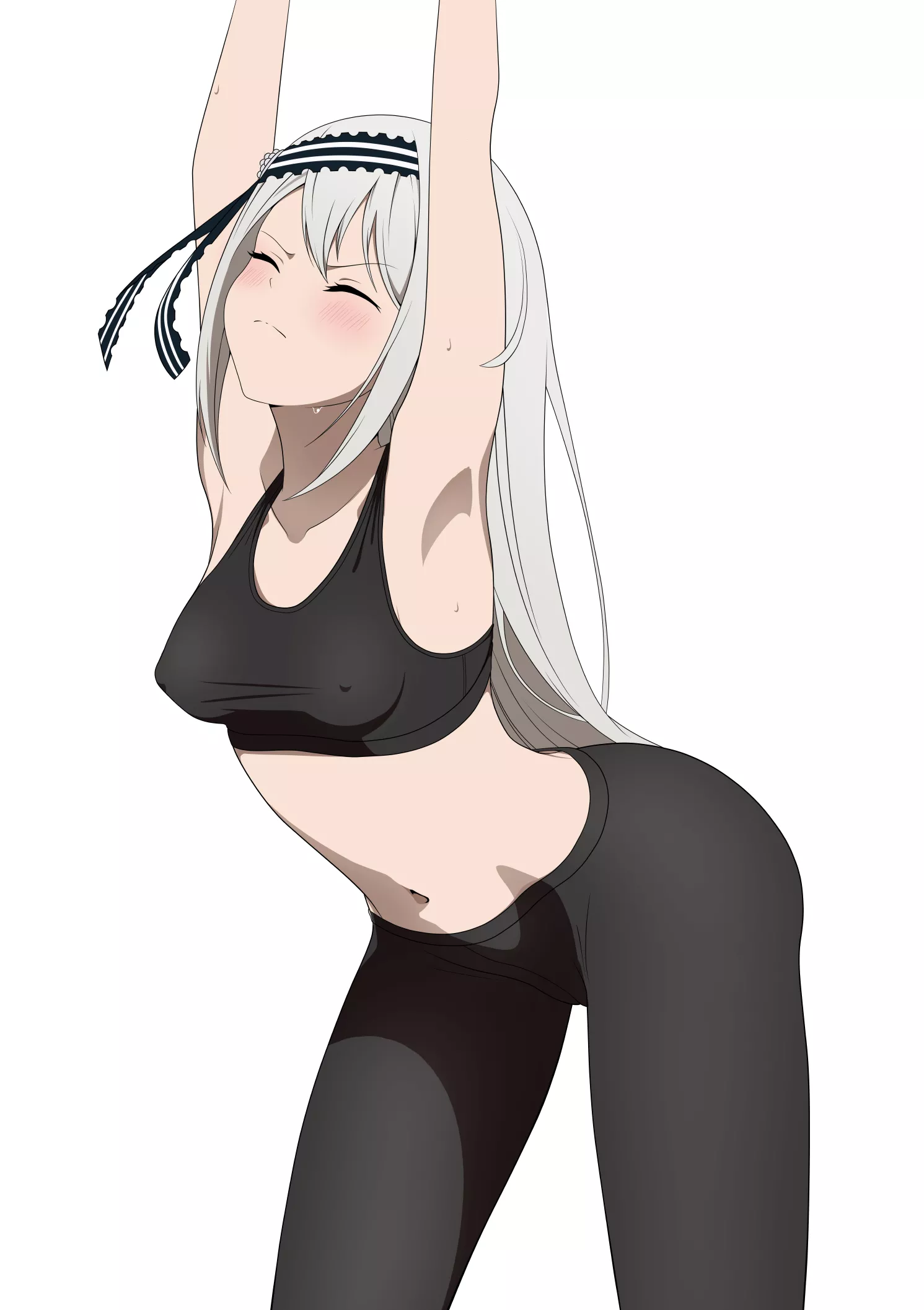 Stretching at the gym (By Coro Fae) [Kaguya-Sama: Love is War]