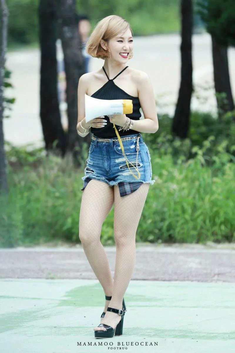 Adorable Sweetie In Cutoff Denim Jeans Shorts