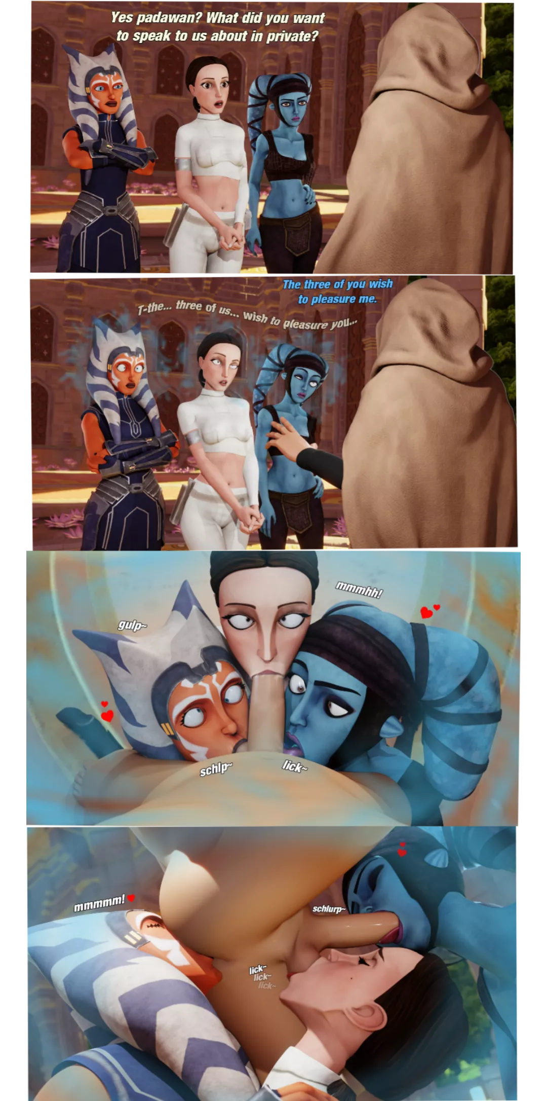 Ahsoka, Padme and Aayla (ehhypnohub)