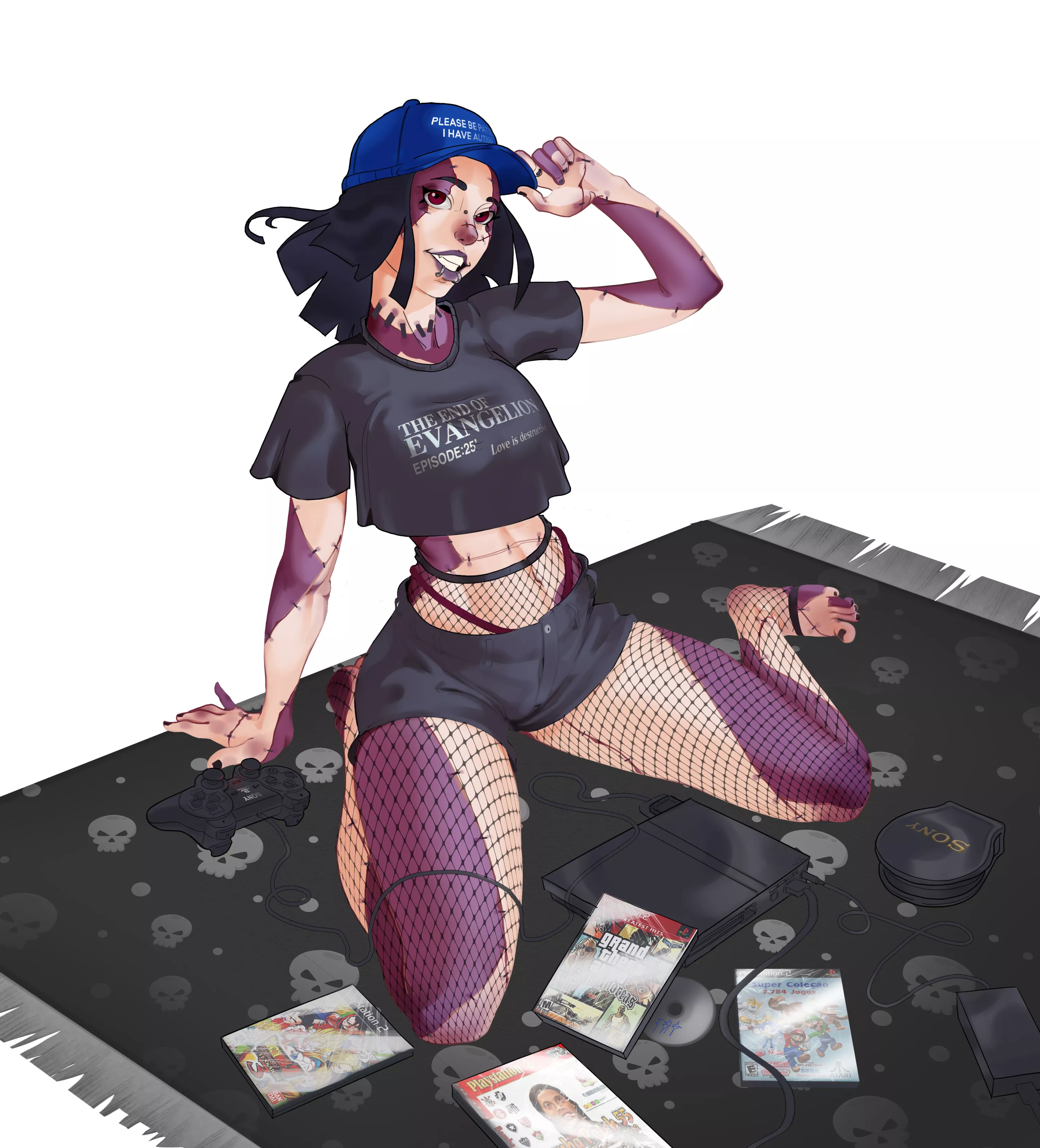 (art by me)[F] Frankie the Undead Girl - Commissions Open just dm me!