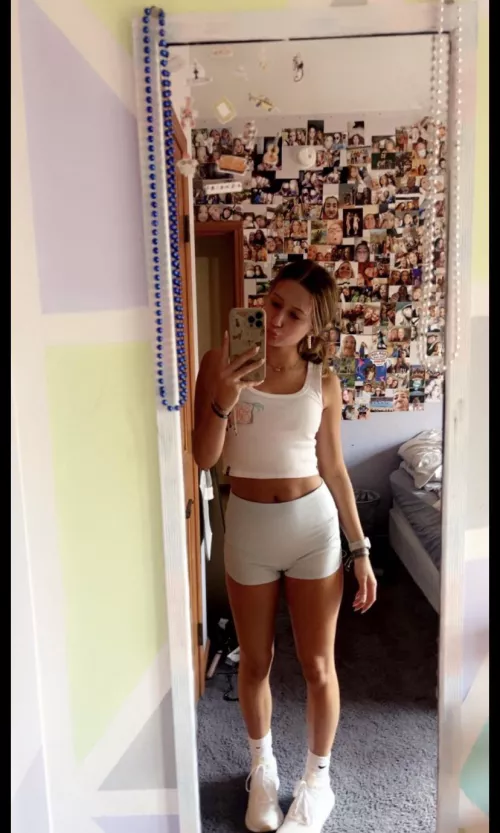 Brunette in All White